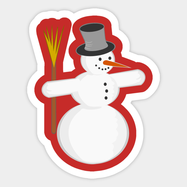 Snowman Sticker by mypointink